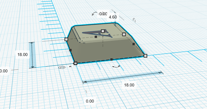 3D design of the Left Amiga key cap